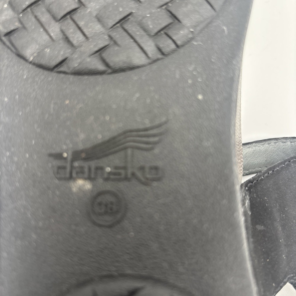 Dansko Sandals Womens Tricia Milled Burnished Wedge Black Comfort 38 - Picture 14 of 14